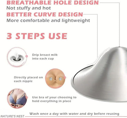 Nature's Nest Silver Nursing cups